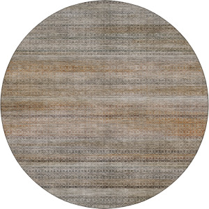 Machine Washable Vico Khaki 8' x 8' Round Rug