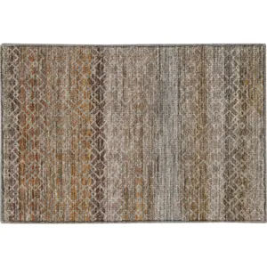 Machine Washable Vico Khaki 1\'8\" x 2\'6\" Rug