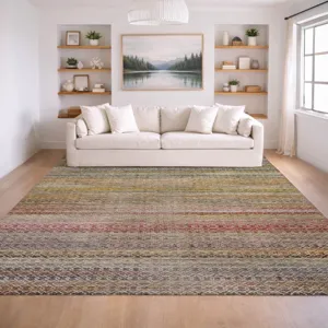 Machine Washable Vico Multi 9\' x 12\' Rug