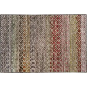 Machine Washable Vico Multi 1\'8\" x 2\'6\" Rug
