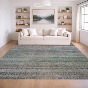 Machine Washable Vico Sky 2\'6\" x 3\'10\" Rug