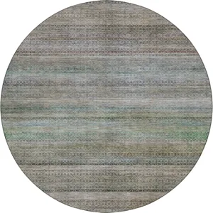 Machine Washable Vico Sky 8\' x 8\' Round Rug