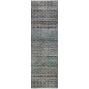 Machine Washable Vico Sky 2'3" x 7'6" Runner Rug
