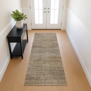 Machine Washable Vico Beige 2\'3\" x 7\'6\" Runner Rug
