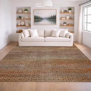 Machine Washable Vico Paprika 10\' x 14\' Rug
