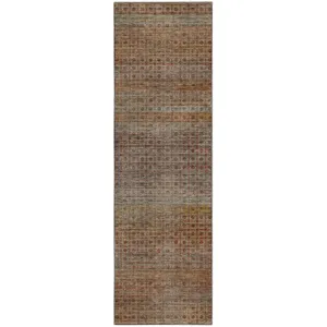 Machine Washable Vico Paprika 2\'3\" x 7\'6\" Runner Rug