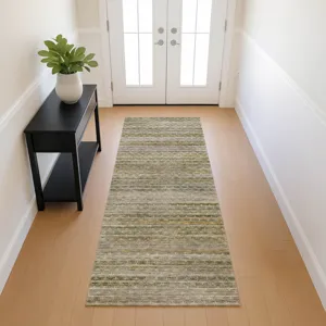 Machine Washable Vico Basil 2\'3\" x 7\'6\" Runner Rug