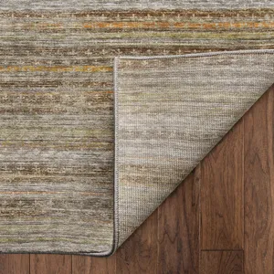 Machine Washable Vico Chocolate 1\'8\" x 2\'6\" Rug
