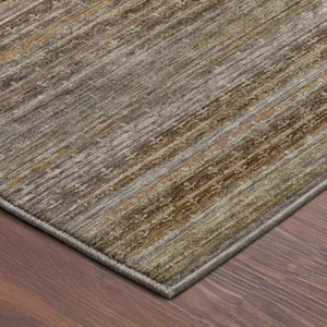 Machine Washable Vico Chocolate 1\'8\" x 2\'6\" Rug