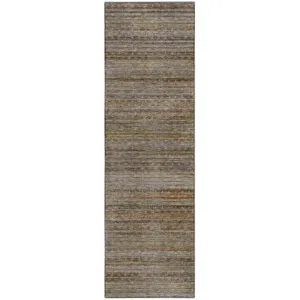 Machine Washable Vico Chocolate 2'3" x 7'6" Runner Rug