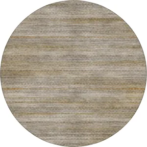Machine Washable Vico Ivory 8' x 8' Round Rug