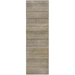 Machine Washable Vico Ivory 2'3" x 7'6" Runner Rug