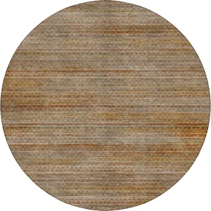 Machine Washable Vico Paprika 8' x 8' Round Rug