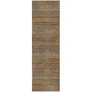 Machine Washable Vico Paprika 2\'3\" x 7\'6\" Runner Rug