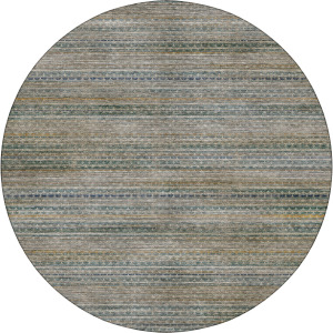 Machine Washable Vico Teal 8' x 8' Round Rug
