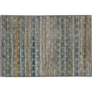 Machine Washable Vico Teal Rug