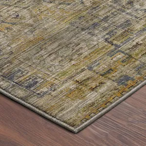Machine Washable Vico Gold 2\'6\" x 3\'10\" Rug