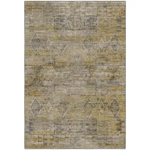 Machine Washable Vico Gold Rug