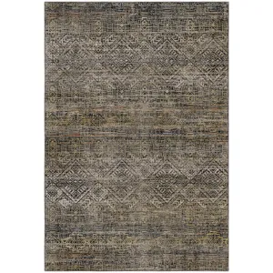 Machine Washable Vico Black 9\' x 12\' Rug