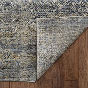 Machine Washable Vico Navy 3\' x 5\' Rug