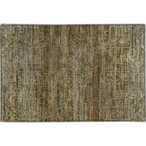 Machine Washable Vico Olive 1\'8\" x 2\'6\" Rug