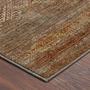 Machine Washable Vico Paprika 5\' x 7\'6\" Rug