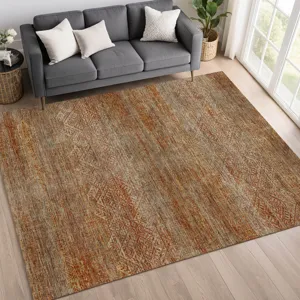Machine Washable Vico Paprika 5\' x 7\'6\" Rug