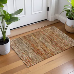 Machine Washable Vico Paprika 1\'8\" x 2\'6\" Rug
