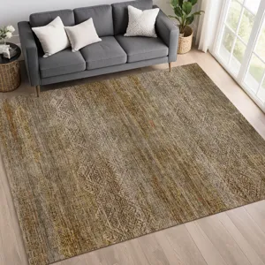 Machine Washable Vico Taupe 3\' x 5\' Rug