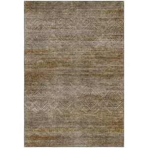 Machine Washable Vico Taupe Rug