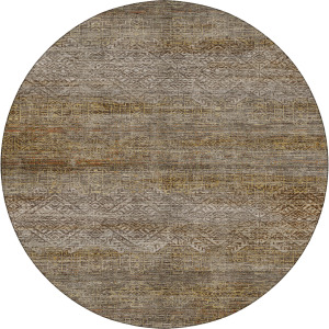 Machine Washable Vico Taupe 8' x 8' Round Rug