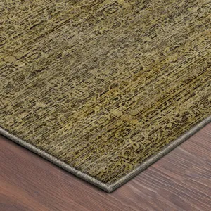 Machine Washable Vico Gold 10\' x 14\' Rug