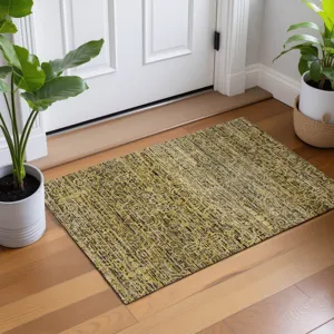 Machine Washable Vico Gold 1\'8\" x 2\'6\" Rug