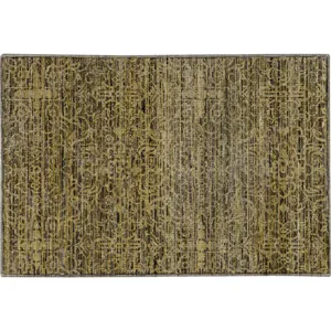 Machine Washable Vico Gold 1\'8\" x 2\'6\" Rug