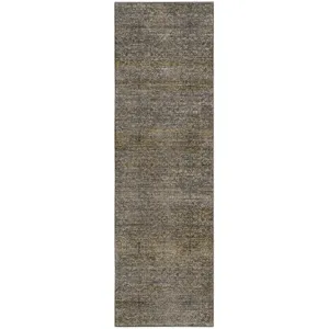 Machine Washable Vico Graphite 2\'3\" x 7\'6\" Runner Rug