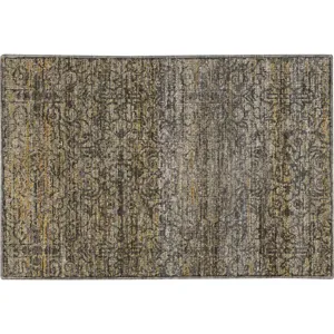 Machine Washable Vico Graphite Rug