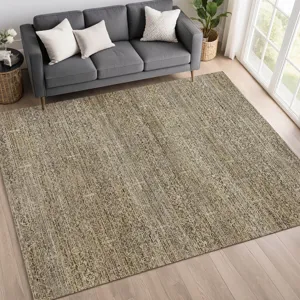Machine Washable Vico Khaki 10\' x 14\' Rug