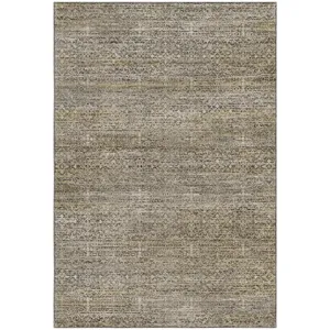 Machine Washable Vico Khaki Rug