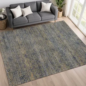 Machine Washable Vico Navy 10\' x 14\' Rug