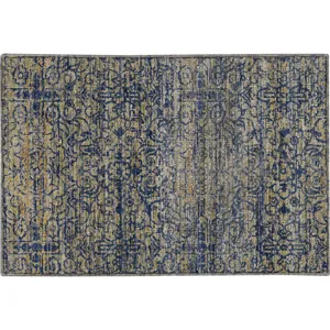 Machine Washable Vico Navy Rug