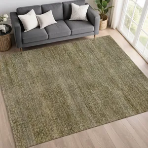 Machine Washable Vico Olive 9\' x 12\' Rug