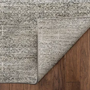 Machine Washable Vico Silver 1\'8\" x 2\'6\" Rug