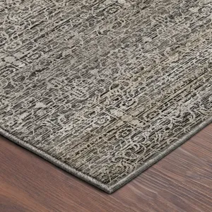 Machine Washable Vico Silver 1\'8\" x 2\'6\" Rug
