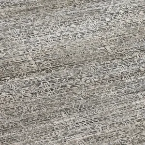 Machine Washable Vico Silver 1\'8\" x 2\'6\" Rug