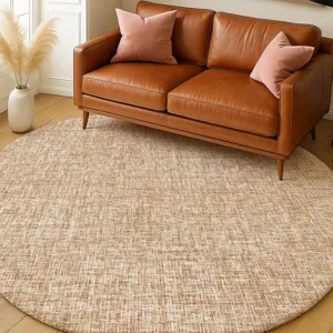Luxury Washable Voyage Copper 8\' x 8\' Round Rug