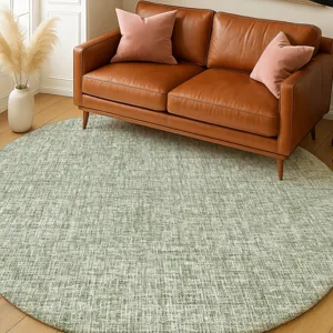 Luxury Washable Voyage Fern 8\' x 8\' Round Rug
