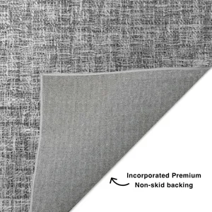 Luxury Washable Voyage Gray 9\' x 12\' Rug