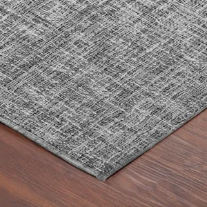 Luxury Washable Voyage Gray 9\' x 12\' Rug
