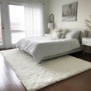 Luxury Washable Voyage Ivory 9\' x 12\' Rug