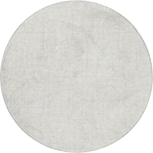 Luxury Washable Voyage Ivory 8\' x 8\' Round Rug